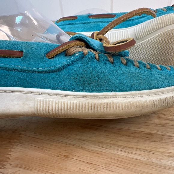 MINNETONKA Blue suede moccasins‎ size 5.5 - Picture 9 of 11
